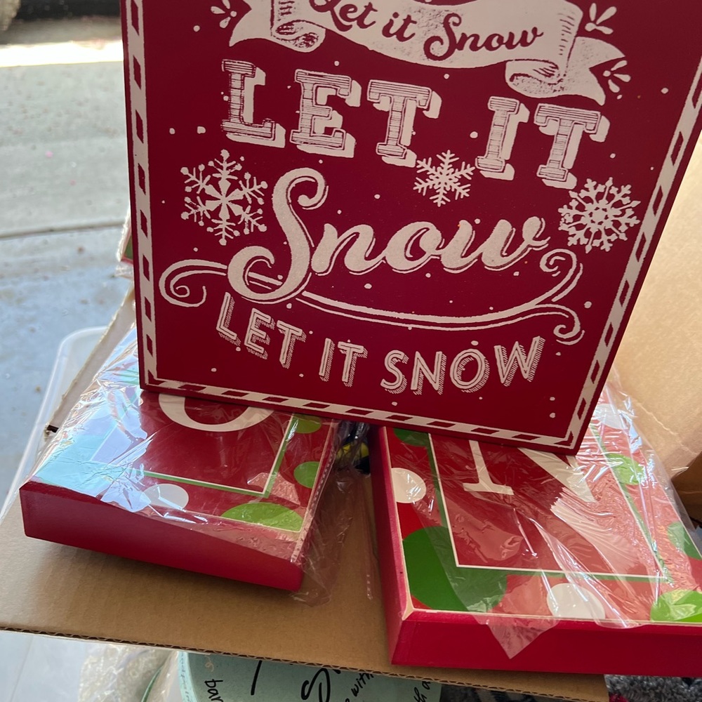 Wood Xmas sign